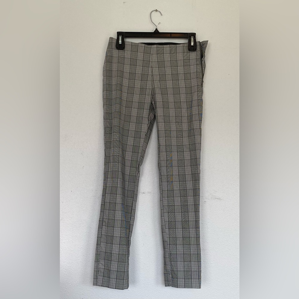 Plaid Slim Fit Ankle Pants